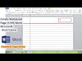 Create Notebook Page in MS Word - Microsoft Tutorial |