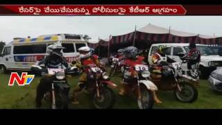 TS Minister KTR warns Police Officer Over Manhandling Bike Racers || NTV