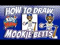 How to Draw Mookie Betts for Kids EASY - Los Angeles Dodgers