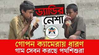 চট্টগ্রাম নগরীর অলংকরা মোড়ে এভাবেই গাম সেবন করছে পথশিশুরা