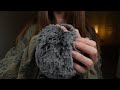 ASMR Fluffy Mic Scratching with Mic Blowing for Sleep (Face Brushing, Rain, No Talking, 3 Hours)