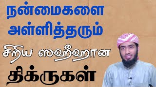 நன்மைகளை அள்ளித்தரும் சிறிய ஸஹீஹான, மகத்தான திக்ருகள்.