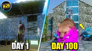 I Survived 100 Days in HARDCORE Ark Survival Evolved(Mobile)... Here's What Happened😬