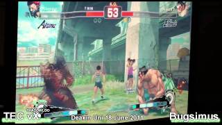 TEC vX [Akuma] vs Bugsimus [Honda] Deakin Higher Ed. 18 June 2011 SSF4AE