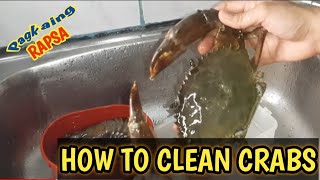 HOW TO CLEAN CRAB |  Paano maglinis ng alimango o alimasag