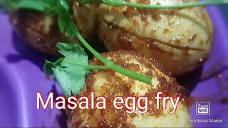 മുട്ട പൊരിച്ചത്  / Egg masala fry recipe / Cooking with Sayisamad Epi-7