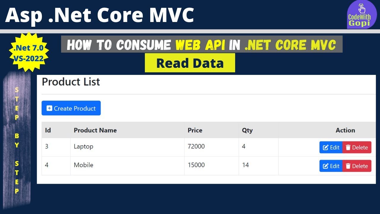 How To Consume WEB API In ASP.NET Core MVC | ASP.NET Web API | Read ...