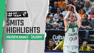 Rolands Smits highlights | Valencia Basket - Zalgiris | 2022.11.25