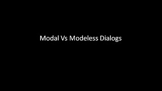 Modal Vs Modeless Dialogs in VC++/MFC