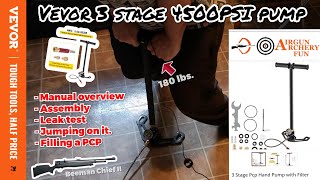 Vevor 3 stage 4500psi Hand pump Unboxing / Assembly \u0026 First impressions [Avaible @ AirgunArcheryFun]