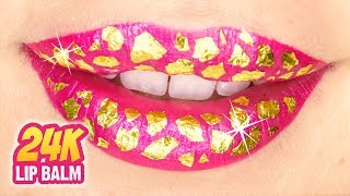 DIY 24K Gold Lip Balm!! Beautiful Summer DIY / Beauty Hack!