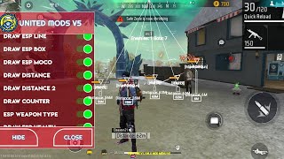 V5 | DOWNLOAD THE GAME | UNITED MODS MENU | PANAL HACK FREE FIRE | GRINGO XP V106