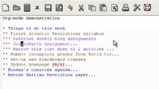 Orgmode: basic outlining functions
