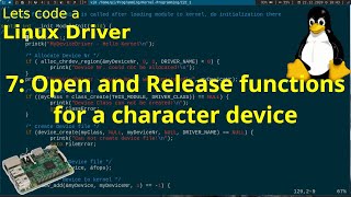 Let's code a Linux Driver: 7- open and release functions for a character device