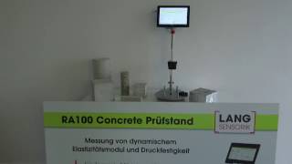 RA100 Concrete Messung an 150x150x70 Platte - Lang Sensorik GmbH