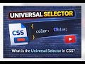Understanding the Universal Selector (*) in CSS | CSS Tutorial for Beginners