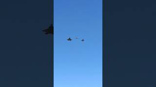 F22, P51, and The F16 Heritage Flight Performance Fly Over Crowd at Barksdale AFB