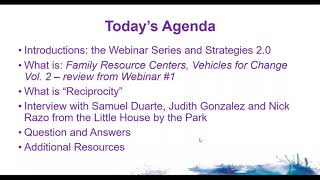 Reciprocity and Participant Engagement - Vehicles for Change Webinar Series