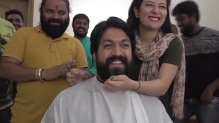 KGF rocky(yash) removing his beard | rocky shaved beard