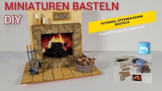 Tutorial: offenen Mini-Kamin basteln / DIY: how to craft a miniature open fireplace