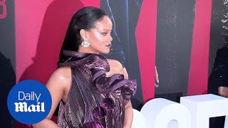 Rihanna stuns at the Ocean's Eight premiere in purple couture