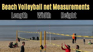 beach volleyball net measurements / beach volleyball net height | beach volleyball net