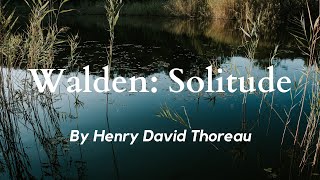 Solitude from Walden by Henry David Thoreau: English Audiobook with Text on Screen, American Classic