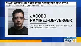 Charlotte man arrested on drug charges following traffic stop in Brunswick County
