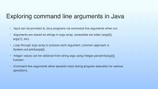 Exploring command line arguments in Java | Lecture 09: Java Programming Insights