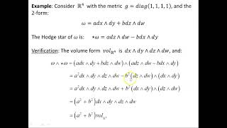 Introduction to the Hodge Star Operator - 2