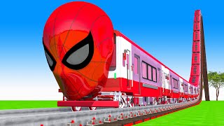 【踏切アニメ】あぶない電車 Thomas TRAIN 🚦 Fumikiri 3D Railroad Crossing Animation #Spidertrain #2024