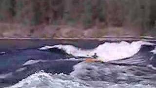 Surfing Tubesteak at Skookumchuck Tidal Rapids