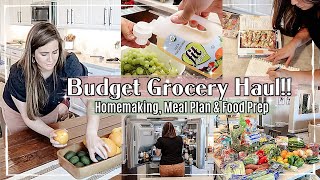 BUDGET GROCERY HAUL & HEALTHY MEAL PLAN :: Tips to Save Money on Groceries, Food Prep & Homemaking