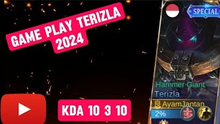 GamePlay Terizla 2024 Langsung auto MVP ~ Mobile Legends