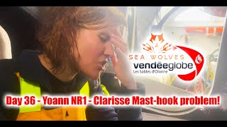 Seawolves Vendeeglobe 2024 report 37 Yoann nr 1 - Clarisse Mainsailhook problems - Szabolcs Retires!