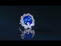 11.07 carat untreated kashmir sapphire ring by bulgari m.s. rau