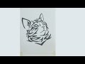 How to draw cat tribal tattoo