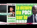 le titrologue du 27 mars 2019 installation du maire ehouo la victoire du pdci sur le rhdp