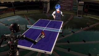 Racket Fury: Table Tennis VR　ARCADE　全てのロボットを卓球部が倒す一回戦！【MR合成編】