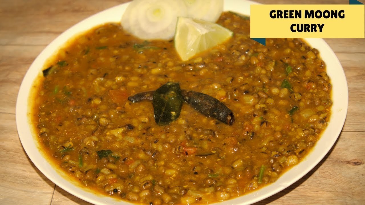 Gujarati Flavor Green Moong Curry Recipe - Gujarati Mag - Whole Green ...