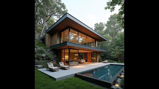 Nature's Embrace: The Glass House in the Woods