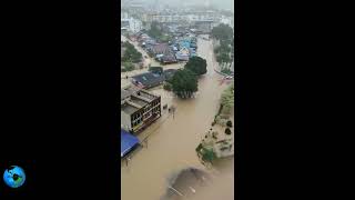 Severe flooding hits Kahang, Kluang District in Johor, Malaysia