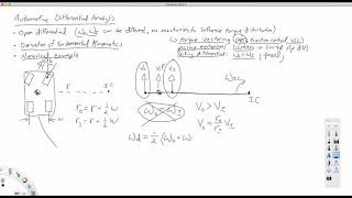 Kinematic analysis of a passenger car with an open mechanical differential