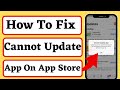 How to fix can't update apps on app store problem on iPhone | iOS 17
