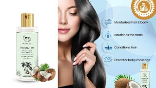 TNW-THE NATURAL WASH Cold Pressed Virgin Coconut Oil Improves Healty Skin and Hair Texture Best