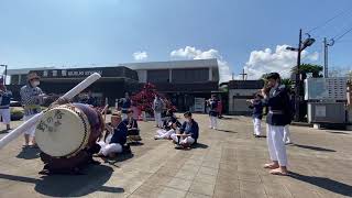 ｢鹿児島民謡 茶わん虫のうた｣ 第73回指宿温泉祭 ゲリラお囃子演奏 in指宿駅