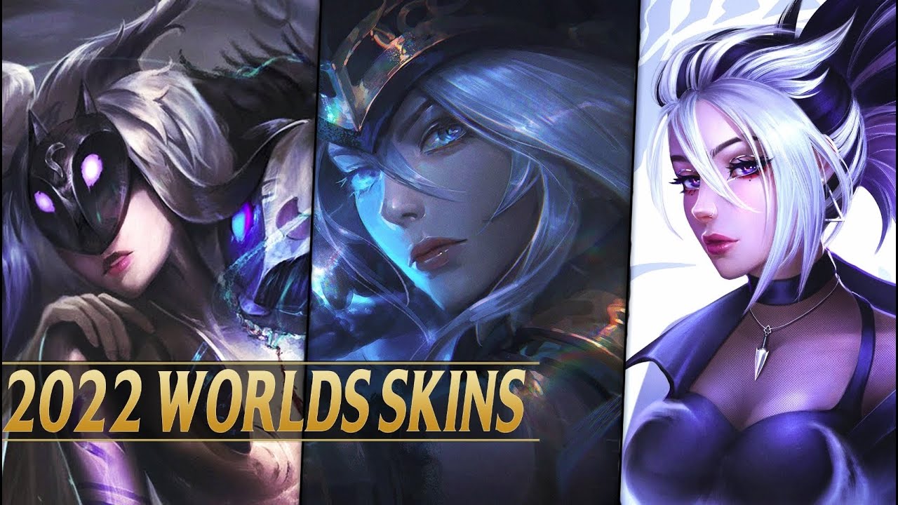 WORLDS CHAMPIONS 2022 SKINS REVEALED - DRX Aatrox Kindred Akali Caitlyn ...