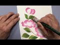 はじめてのトールペイントno.51花水木を描いてみました、アクリル画➖dogwood flowers how to draw acrylic painting for beginners