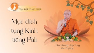 VĐPP  -  Mục đích việc tụng kinh tiếng Pali -  HT Pháp Tông thuyết giảng