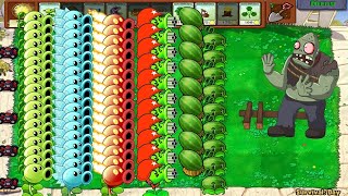Plants vs Zombies Hack - 99 Gatling Pea vs Winter Melon vs 999 Zombies